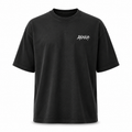 1HUNNA heavyweight vintage black t-shirt front view