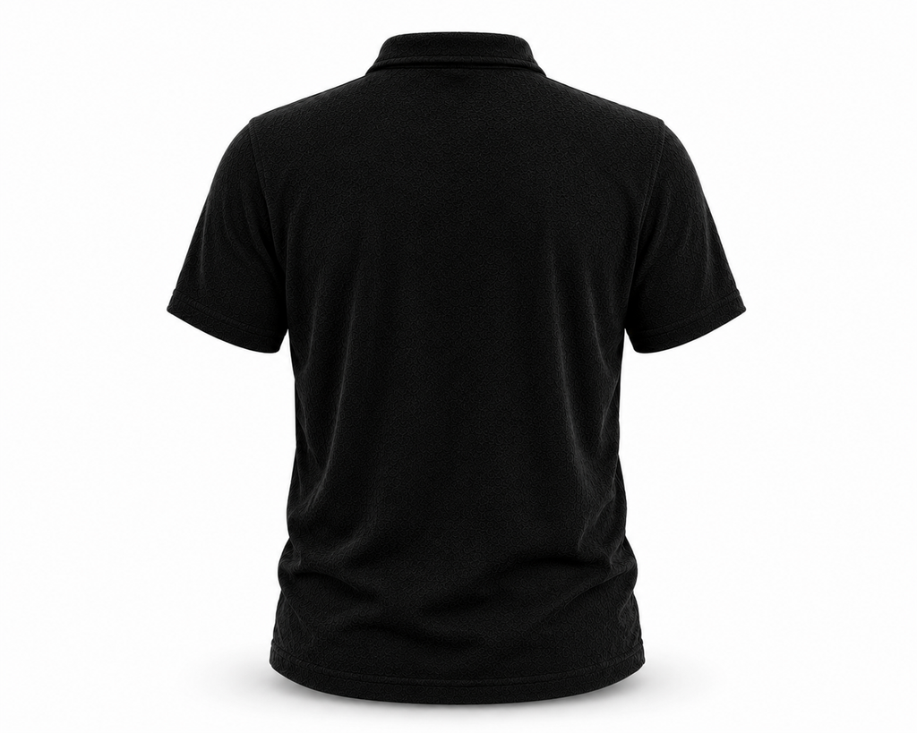 Premium Terry Polo -  Black | 1HUNNA