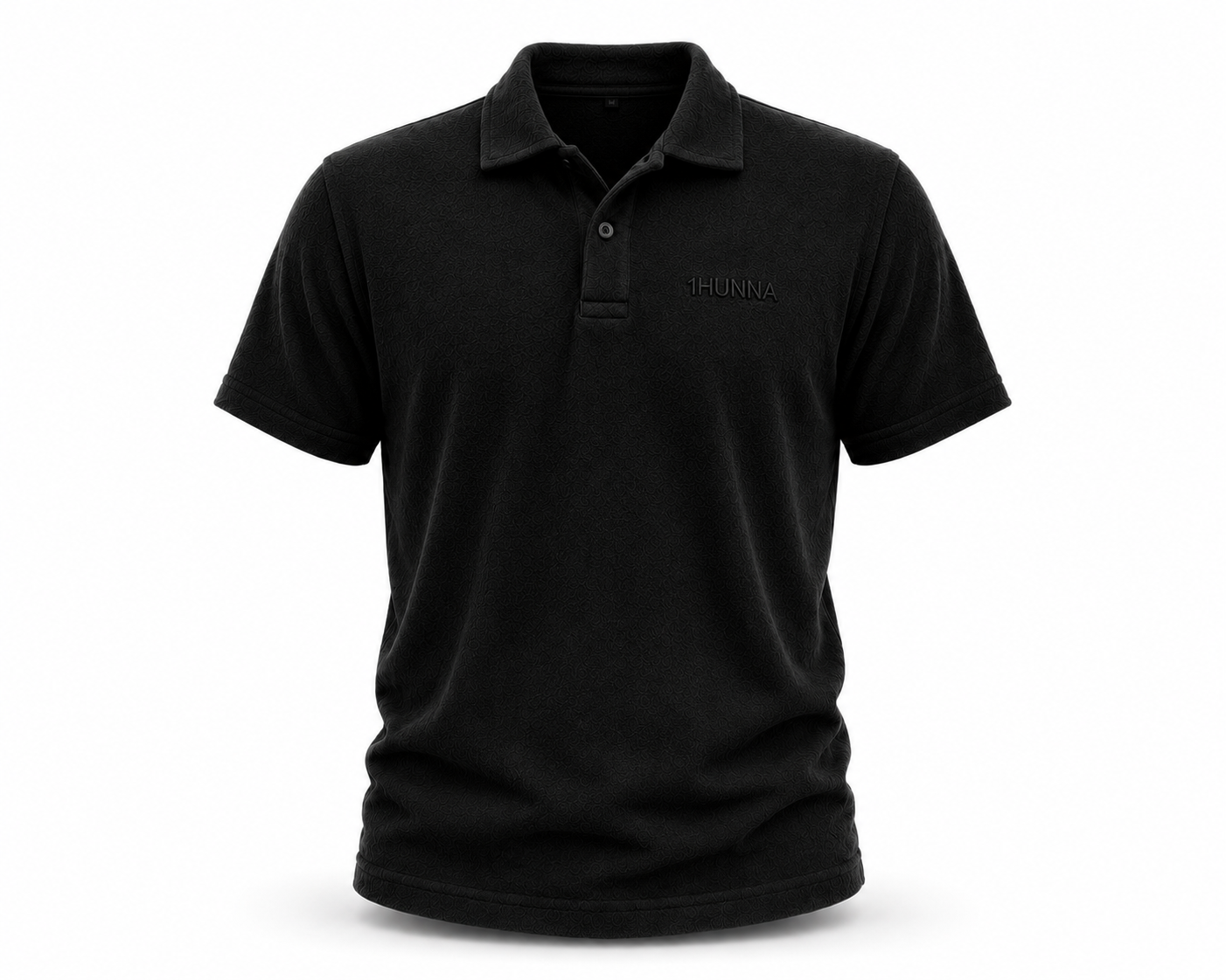 Premium Terry Polo -  Black | 1HUNNA