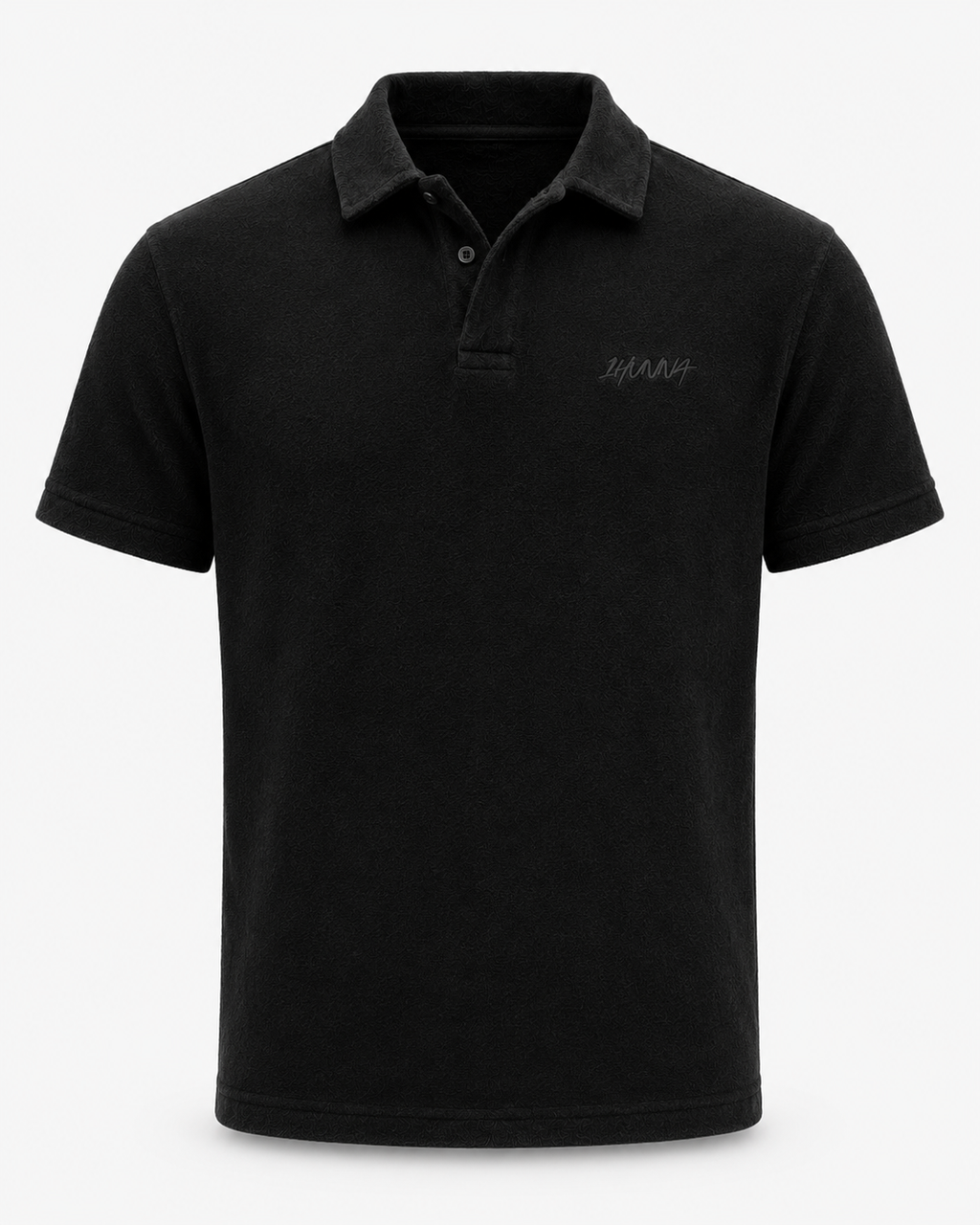Premium Terry Polo - Black | 1HUNNA