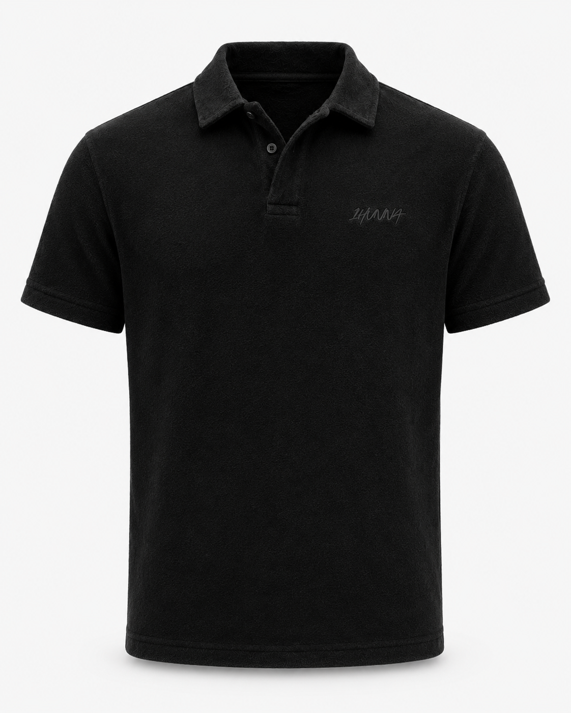 Premium Terry Polo - Black | 1HUNNA