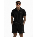 Premium Terry Polo - Black | 1HUNNA
