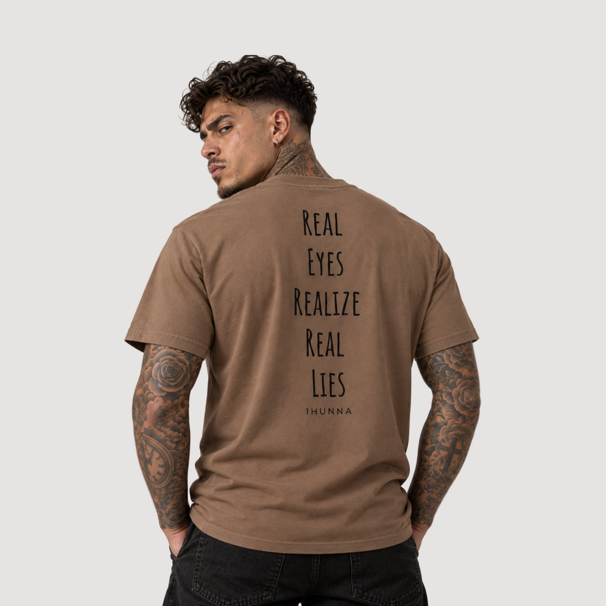 Signature Real Eyes T-shirt - Brown
