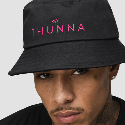 Casual Bucket Hat – Black & Pink