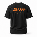 Signatures 001 Heavyweight T-Shirt – Black/Orange | 1HUNNA