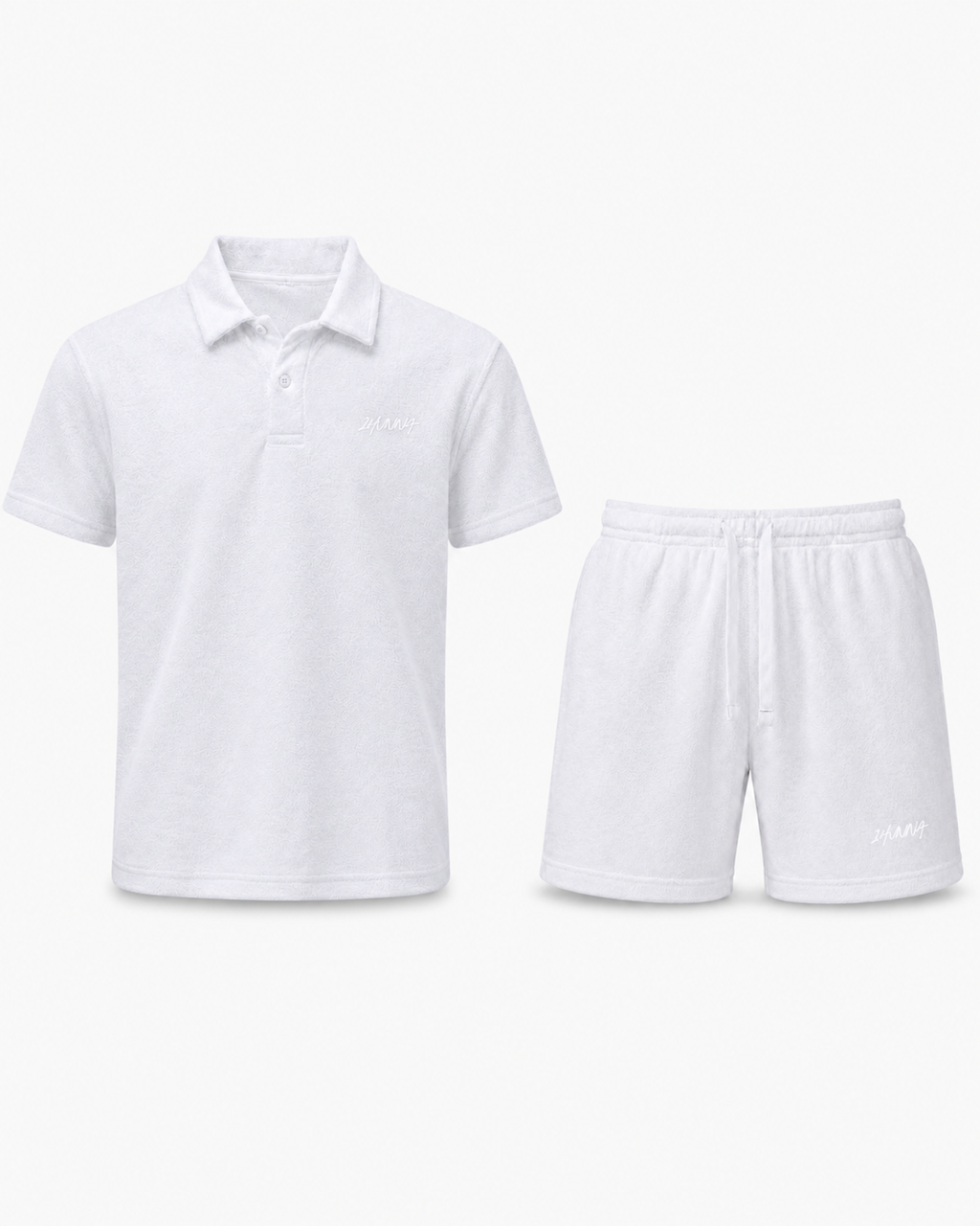 Terry Polo & Shorts Set – Black | 1HUNNA