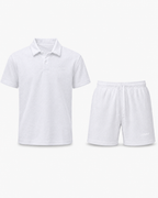 Terry Polo & Shorts Set – Black | 1HUNNA