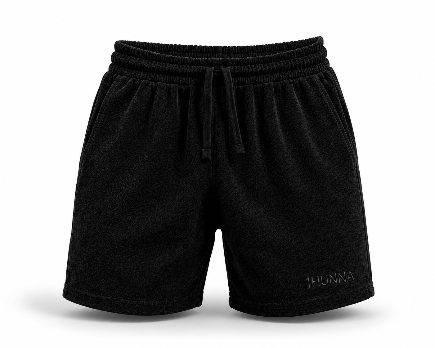 Premium Terry Shorts -  Black | 1HUNNA