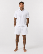 Premium Terry Shorts -  White | 1HUNNA