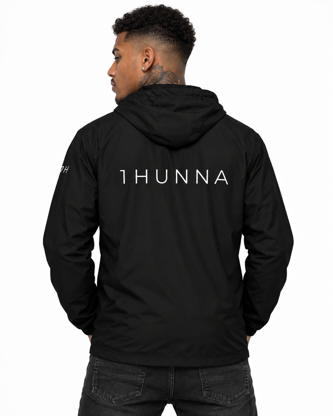 Casual 1HUNNA Windbreaker – Black