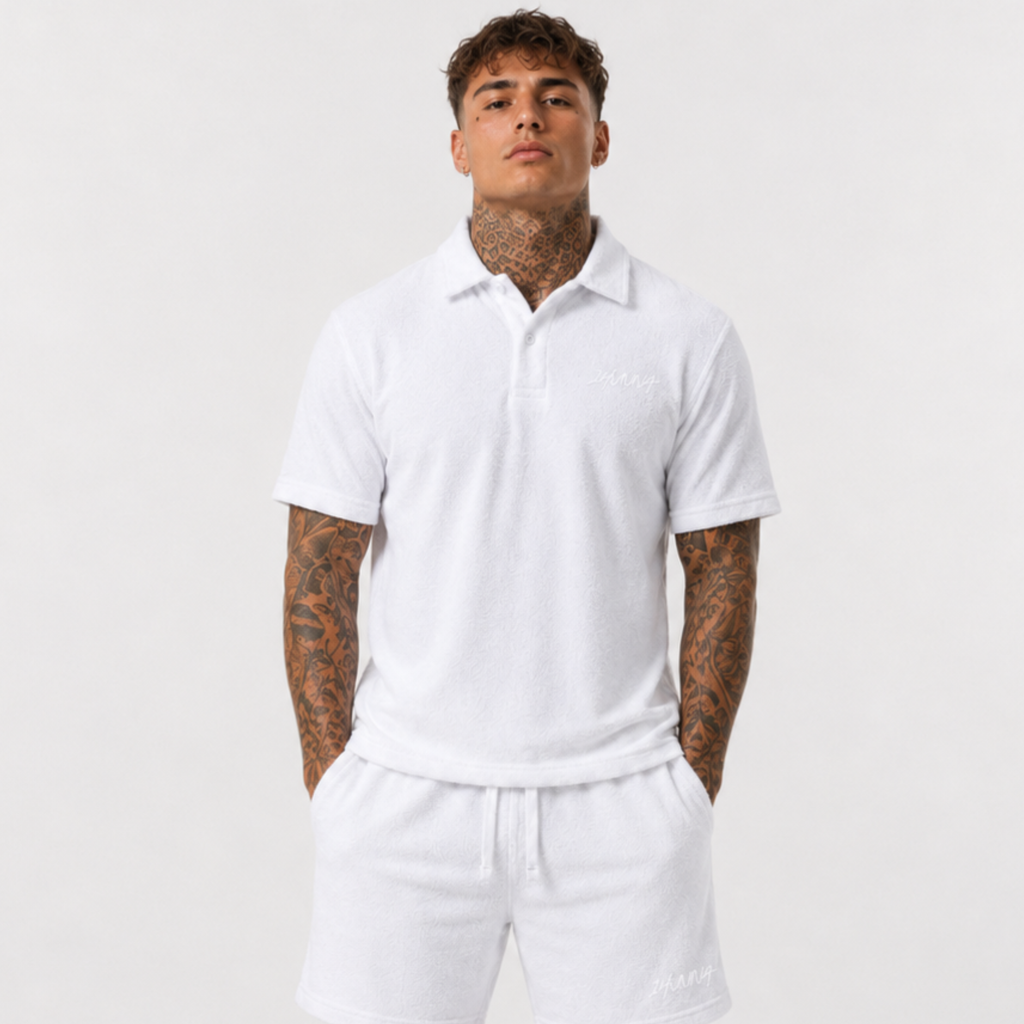 Premium Terry Polo - Black | 1HUNNA