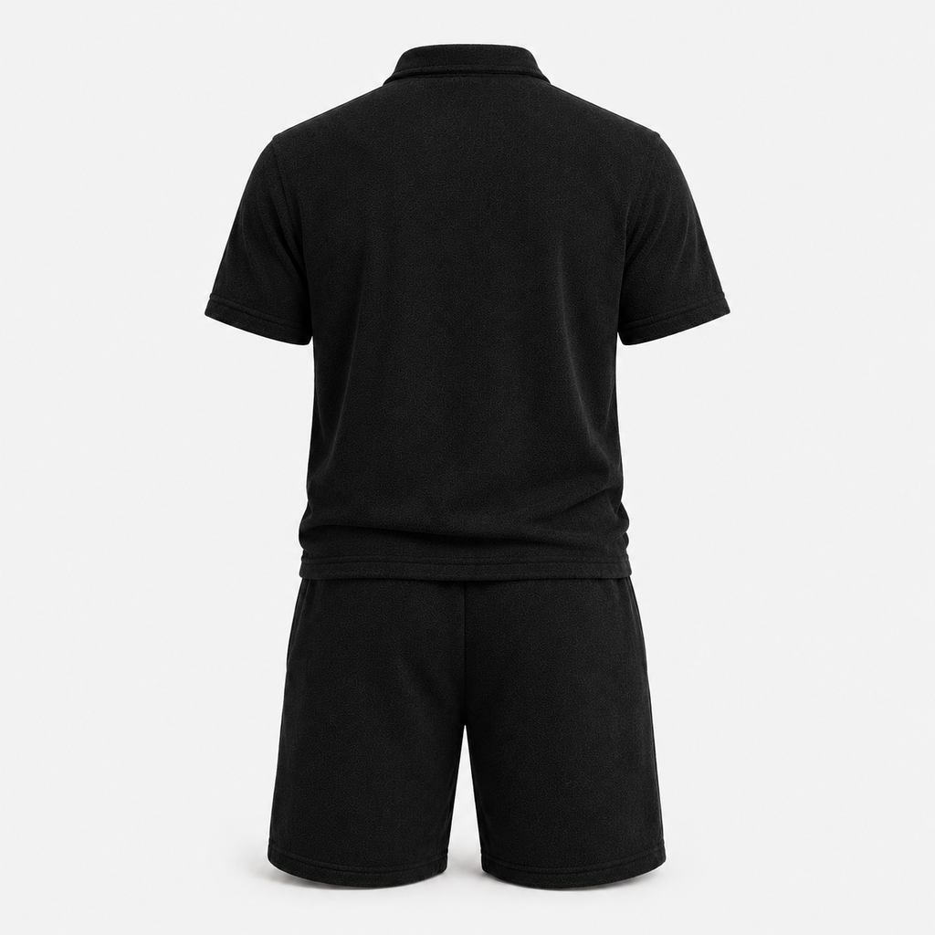 1HUNNA Casual Terry Set in black – back view