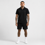 1HUNNA Casual Terry Set in zwart – gedragen voorkant