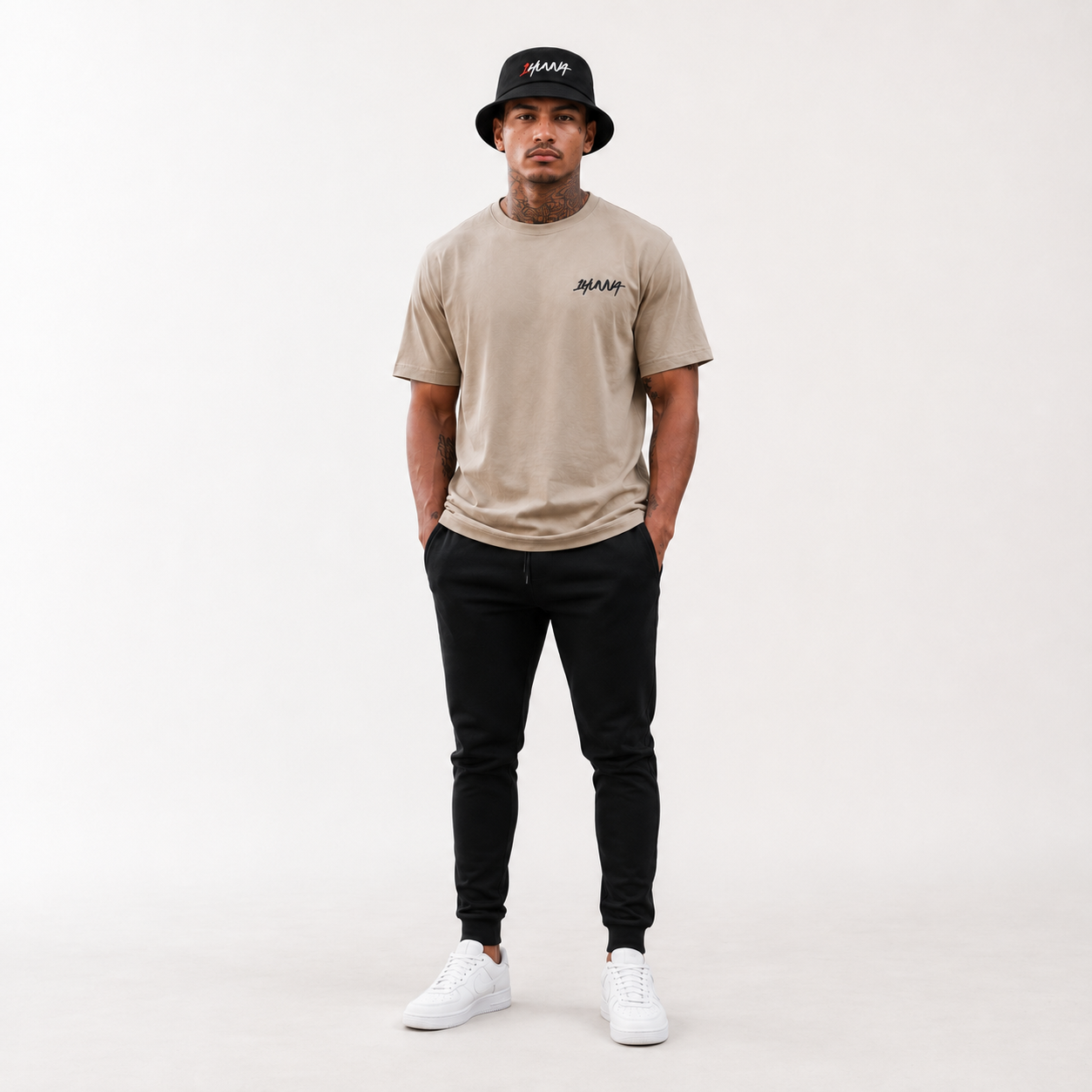Old School Bucket Hat – Black | 1HUNNA