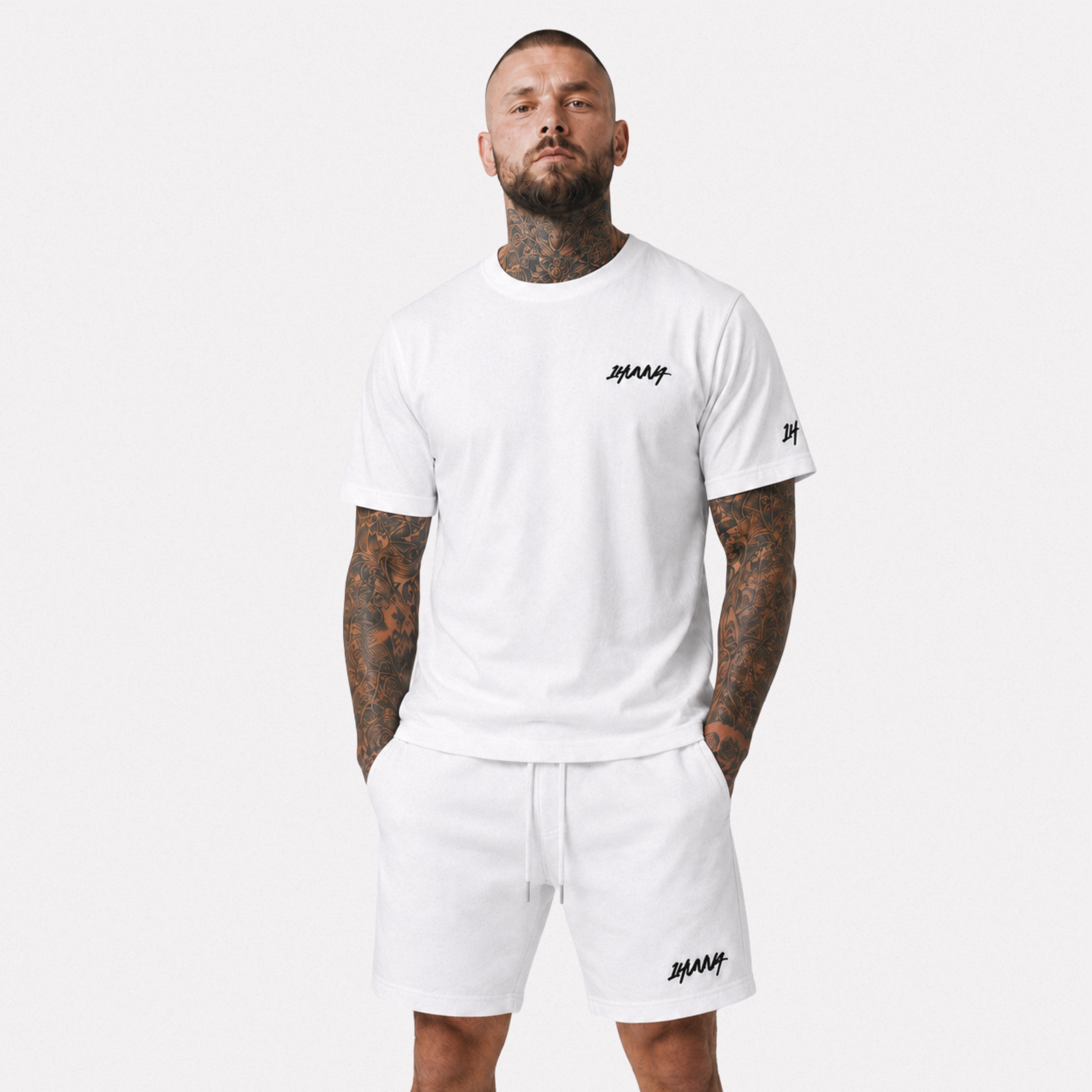 Casuals Heavyweight (10.8 oz/yd²) T-shirt - White | 1HUNNA