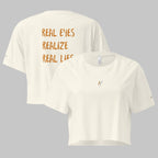1H Crop Top Real  Eyes T-shirt  - Women -  Sandy