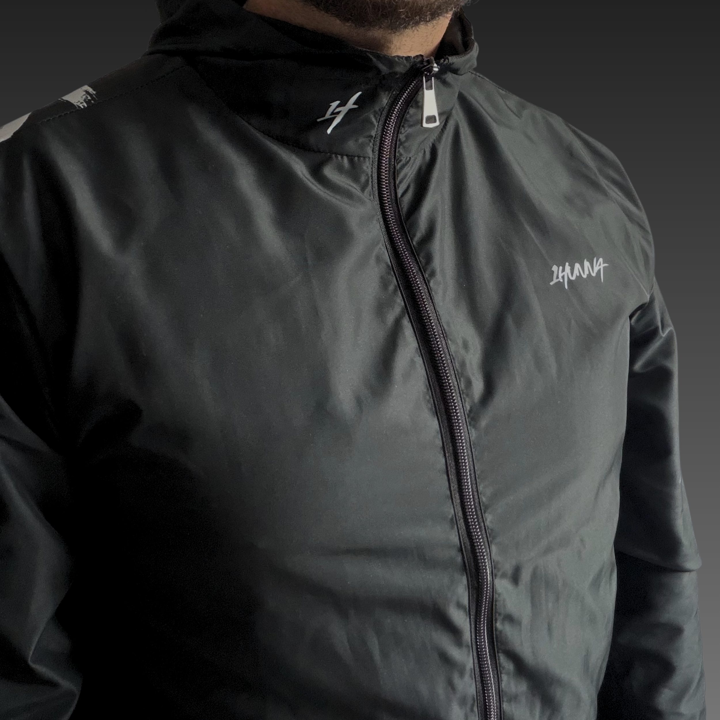 1HUNNA Signature 001 Windbreaker Grey - Essential