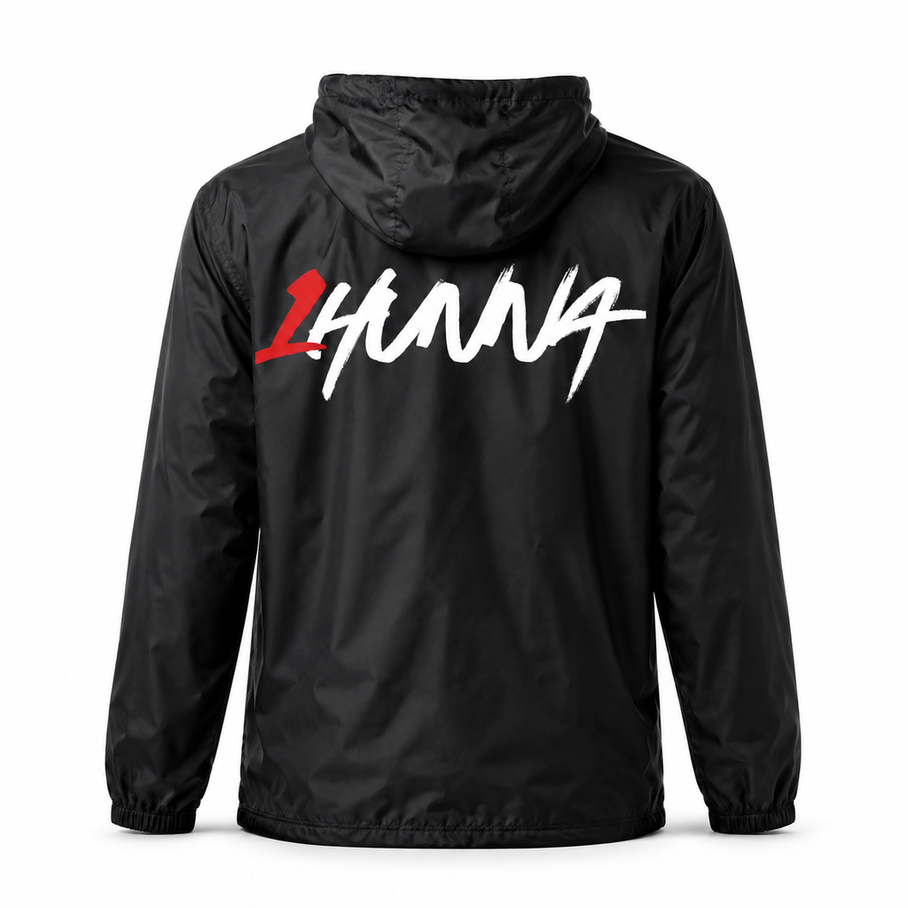 Singatures Windbreaker Red and White - Black | 1HUNNA