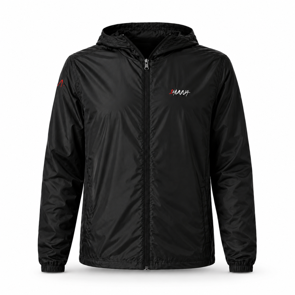 Singatures Windbreaker Red and White - Black | 1HUNNA