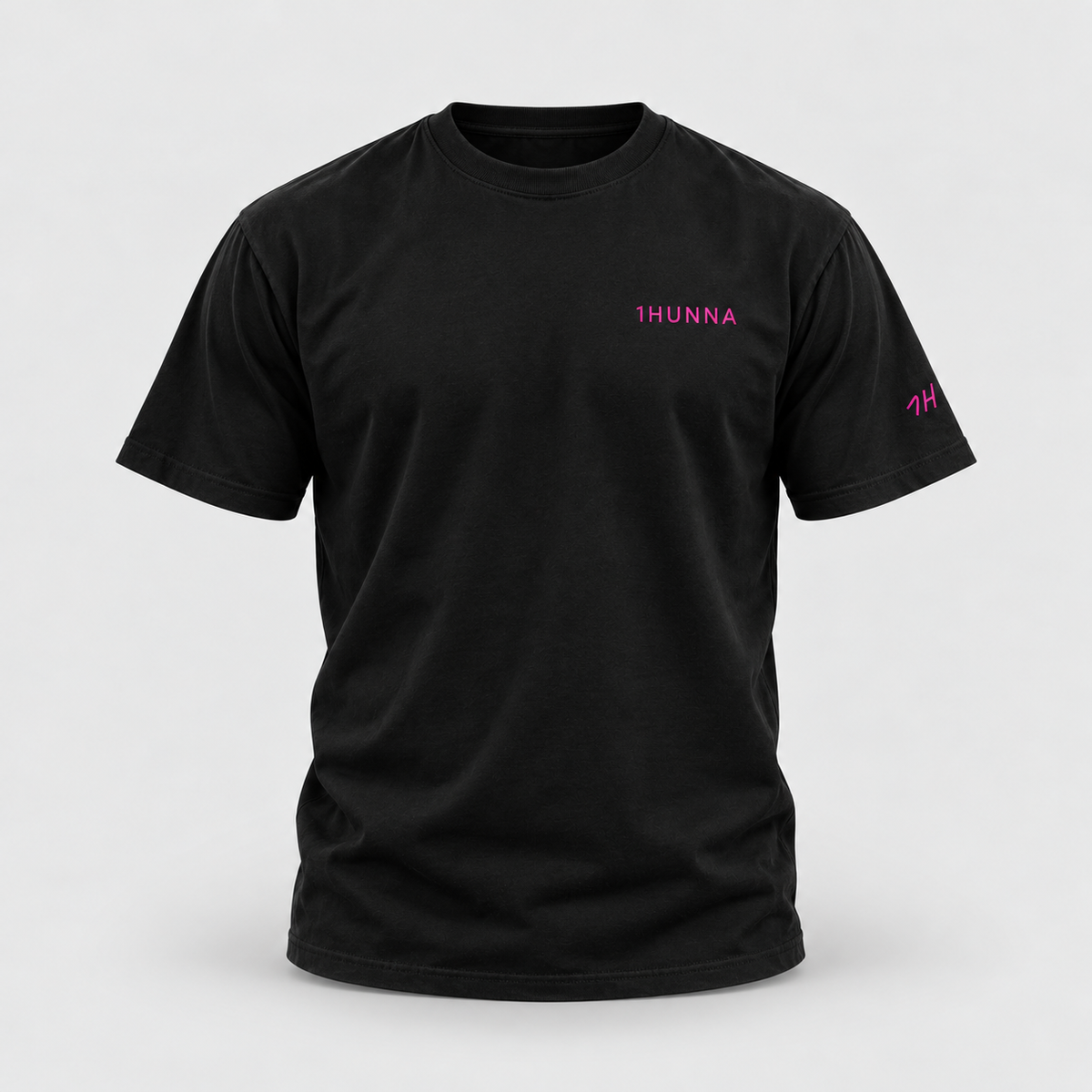 Casual 1HUNNA Pink T-Shirt – Black