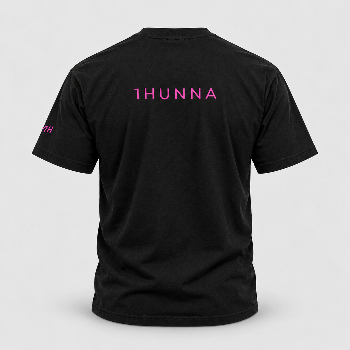 Casual 1HUNNA Pink T-Shirt – Black