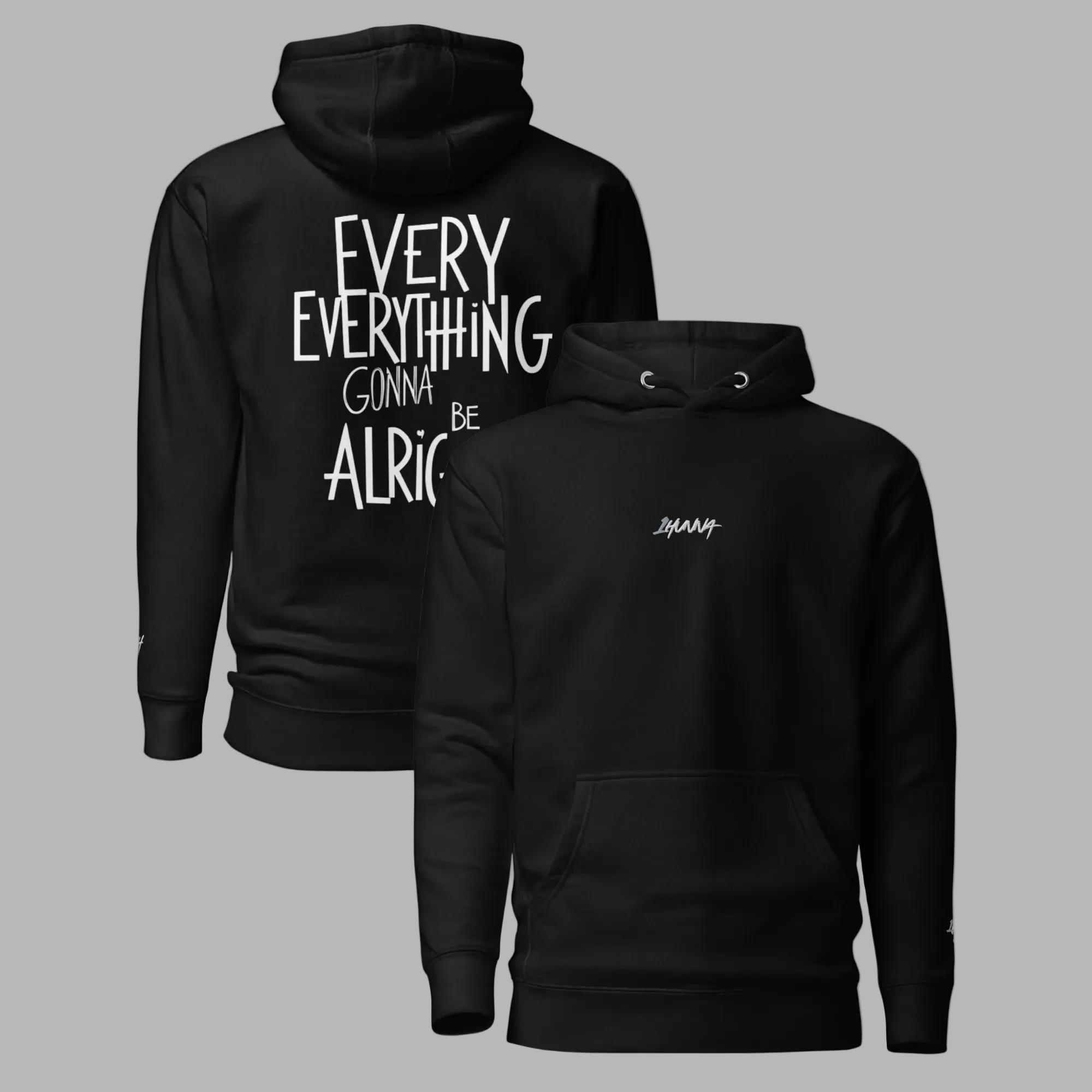 1H Dont Worry Hoodie - Men -  Zwart